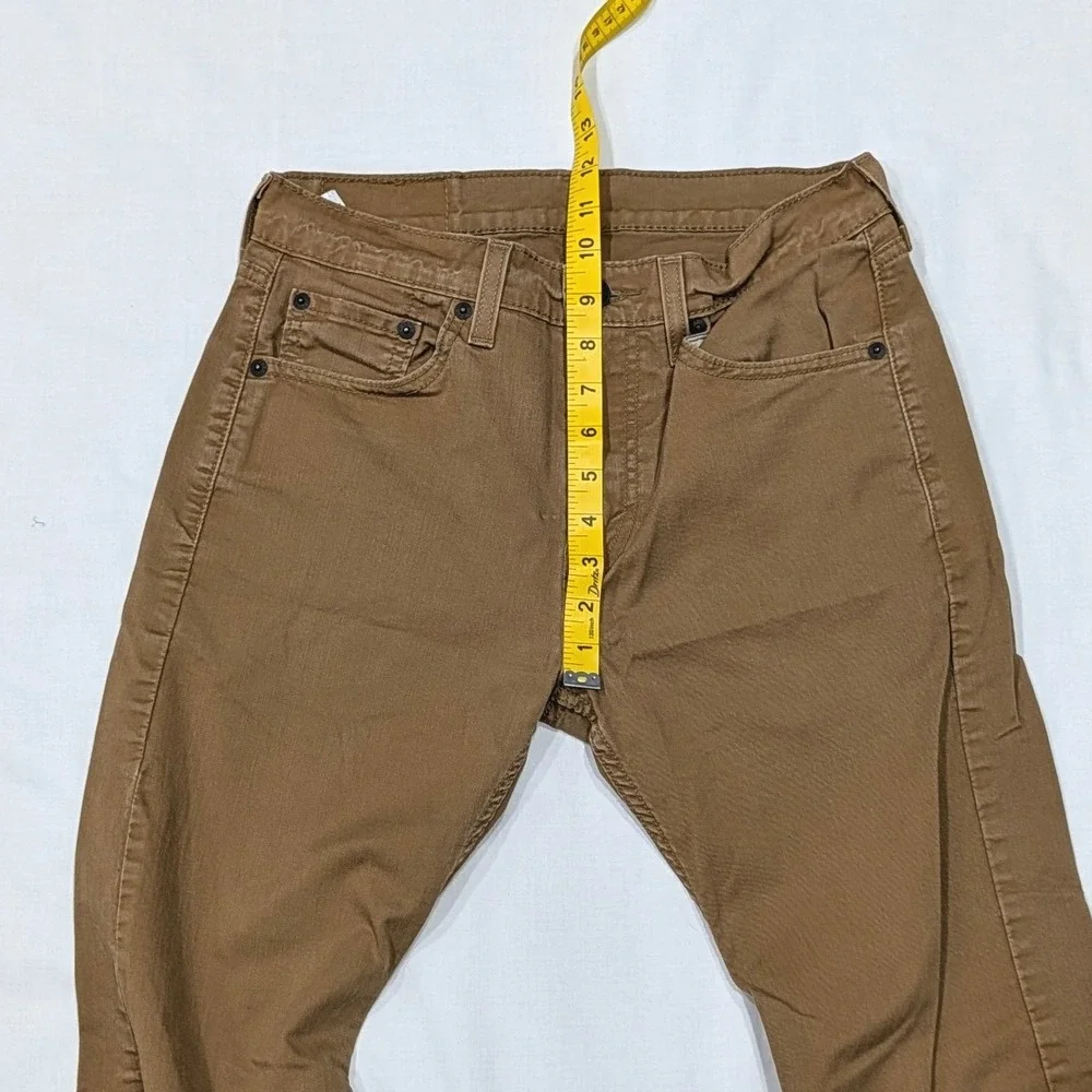 Levi's 505 Regular Fit Tan Khaki Straight Leg Pants W29 L32 Mens